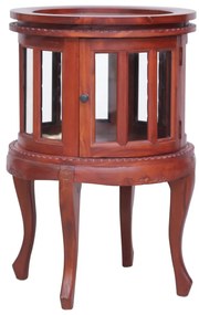 vidaXL Dulap cu vitrină, maro, 50 x 50 x 76 cm, lemn masiv de mahon