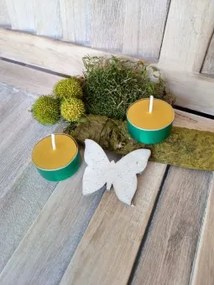 Lumanare ceara de albine tip pastila - verde