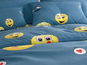 Lenjerie de pat din microfibra FUNNY EMOJI gri Dimensiune lenjerie de pat: 70 x 90 cm | 140 x 220 cm