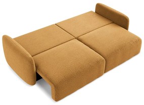 Canapea portocalie extensibilă/cu spațiu de depozitare 238 cm Kalena – Makamii