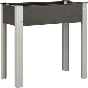 vidaXL Strat înălțat de grădină, gri, 75x40x75 cm, WPC