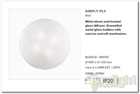 Aplica de perete,Plafonier diam. 50cm SIMPLY PL4 007991