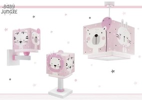 Lampă pentru copii JUNGLE 1xE14/8W/230V roz Dalber 63111S