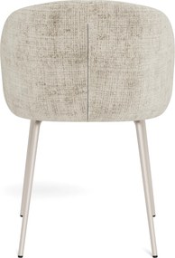 MAZZONI EXPORT CLARA Bej (țesătură Juto 4)/cadru bej-gri (cașmir) - SCAUN MODERN ADÂNC TAPIȚAT PENTRU SALON/LIVING/BIROU LOFT