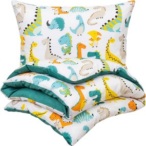 Lenjerie de pat pentru copii 4Home din bumbac Little dino, 140 x 200 cm, 70 x 90 cm
