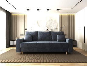 Canapea extensibilă dumonde cu ladă de depozitare si sezut confortabil din spuma high-density, Kronos Euphoria Grafit 210x100 cm