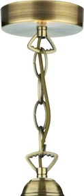 Där Lighting ARD866 -Lustru suspendat cu lanț ARDECHE 1xE27/60W/230V alamă/maro fumuriu