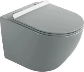 Set vas WC suspendat Rune Ivaldi gri finisaj mat cu capac slim
