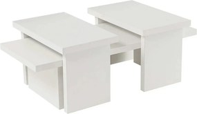 Masuta cafea SANCTUARY, alb, PAL, 110x45x30 cm