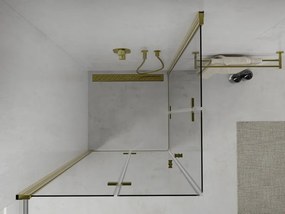 Mexen Lima Duo cabină de duș pliabilă 90 x 90 cm, transparent, auriu - 856-090-090-50-00-02