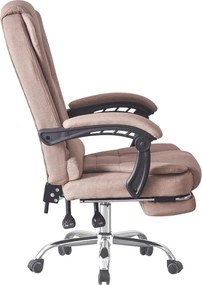 RESIGILAT- Scaun directorial, suport picioare, reglabil, Material textil, Bej