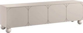 Comodă TV Sonatia II 200 cm cu patru uși pe picioare rotunde - casmir