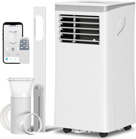 HOMCOM Aer condiționat mobil 10000BTU, aparat portabil 4-în-1 răcire deumidificator ventilator mod noapte, alb | Aosom Romania