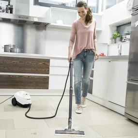 Aparat de curatat cu abur Karcher SC 3 EasyFix, 1900 W, 1 l, 3,5 bari, 75 m², Incalzire in 30 de sec, Alb/Negru