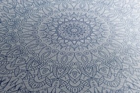 Tablou Mandala decorativă detaliată în culoarea albastră