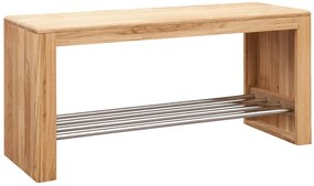 Băncuță pantofi, Stejar masiv, Dotti, 81/100 x 30 x 40 cm L 81 x A 30 x H 40 cm