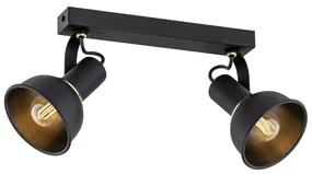 Lustra cu 2 spoturi directionabile Twist negru