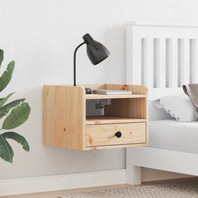 vidaXL Mese de noptieră cu sertar Pe perete 2 pcs Maro 38 x 36 x 29.5 cm
