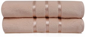 Set 2 Prosoape de baie Dolce, 70x140 cm, 100% Micro Bumbac, 560 gsm, Somon