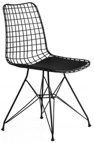 Scaune de dining negre 2 buc. din metal Tivoli – Kalune Design