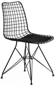 Scaune de dining negre 2 buc. din metal Tivoli – Kalune Design