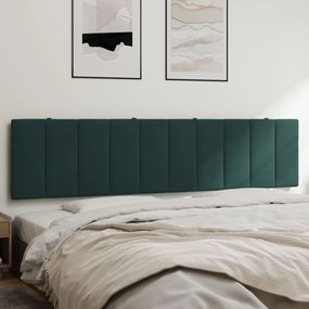 374692 vidaXL Pernă tăblie de pat, verde, 200 cm, catifea
