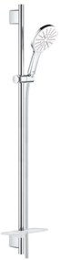 Grohe Rainshower SmartActive 130 Set dus cu bara 90 cm si savoniera, crom alb (moon white)