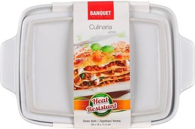 BANQUET Formă dreptunghiulară de copt cu capac CULINARIA White 28 x 18 cm