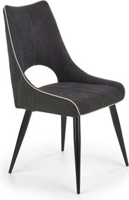 Scaun K369, gri inchis/negru, stofa clasica/otel, 48x58x92 cm