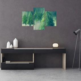 Tablou - Conifere pictate (90x60 cm)