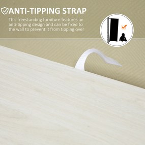 HOMCOM Mobilier Dulap Baie cu 4 Sertare si 2 Niveluri, Modern si Practic pentru Baie, Alb | Aosom Romania