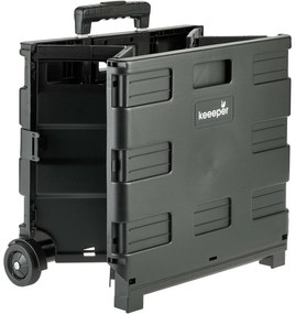 Keeeper Cărucior de cumpărături pliabil Olli 65 l Negru, 65 l