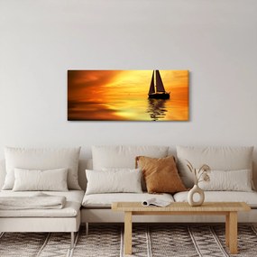 Tablou - Sailboat la apus de soare (120x50 cm)