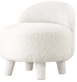 Fotoliu pentru copii PIXI, Ø 46 cm, alb