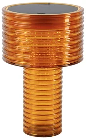 Lampă de masă portocalie din plastic, cu LED, reîncărcabilă solar, IP44 - Ambar