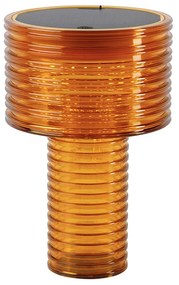 Lampă de masă portocalie din plastic, cu LED solar IP44 - Ambar