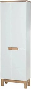 Dulap coloana pe pardoseala 60 cm cu 3 usi Comad Bali alb