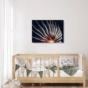Tablou pe sticlă - Descărcare de lumini (70x50 cm)