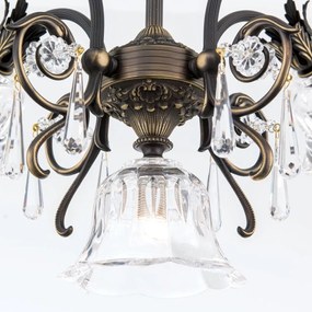 Candelabru cristal design lux LA BOHEME D-60cm 5L old patina