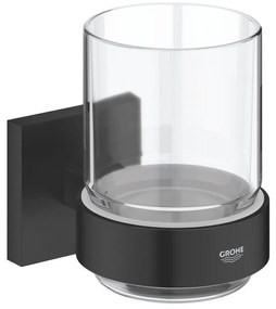 GROHE START CUBE 410972430 - Pahar cu suport pentru baie, negru