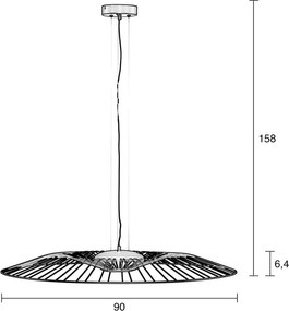 Lustră neagră LED cu intensitate reglabilă ø 90 cm Spider – Zuiver