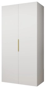 Dulap de haine 100 cm Mirabella 1 (alb + Auriu). 1126340