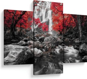 Tablou - Cascade în peisajul de toamnă (90x60 cm)