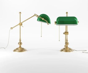 Lampa de birou din alama design clasic Banker