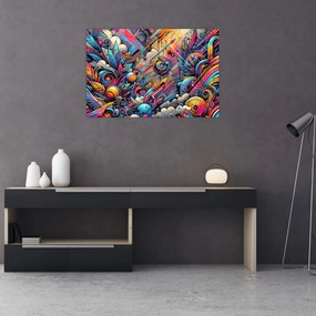 Tablou - Graffiti multicolor (90x60 cm)