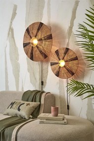 Aplica de perete eco din iuta Iguazu S disc 40cm, bl/nat