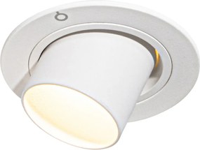 Spot modern integrat alb GU10 35mm rotund inclinabil - Installa