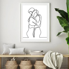 Poster - Dragoste dintr-o linie (A4)
