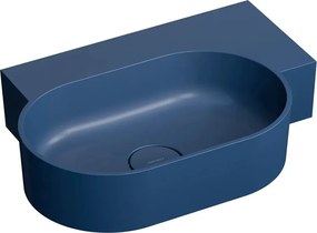 Lavoar suspendat Omnires Ovo M+ finisaj albastru inchis mat 55.5 cm dreapta