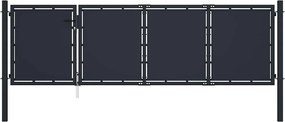 vidaXL Poartă de grădină din oțel 350x100 cm antracit